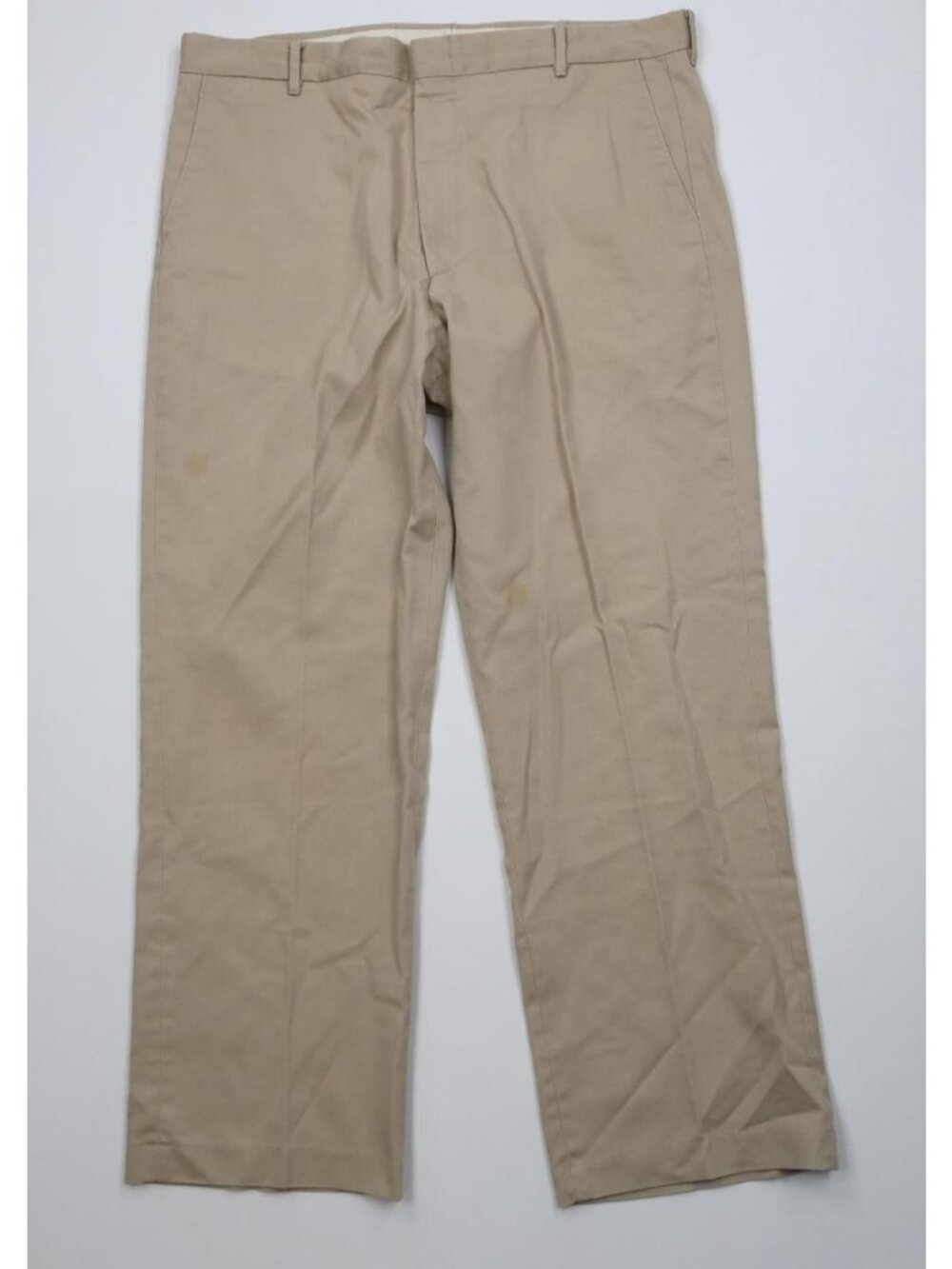 Vintage 90s Streetwear Mens 38x30 Distressed Flared Wide Leg Chino Pants Beige